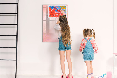 Magnetic dry erase board Pastel board for photos and notes