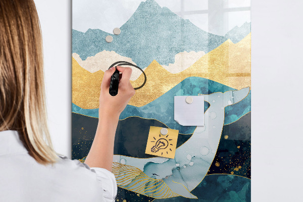 Dry erase board magnetic Creative board for photos and notes