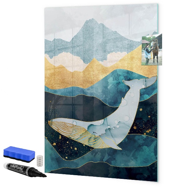 Dry erase board magnetic Creative board for photos and notes