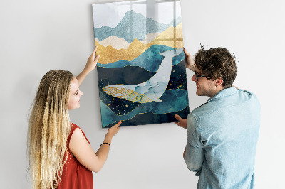 Dry erase board magnetic Creative board for photos and notes