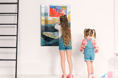 Dry erase board magnetic Creative board for photos and notes