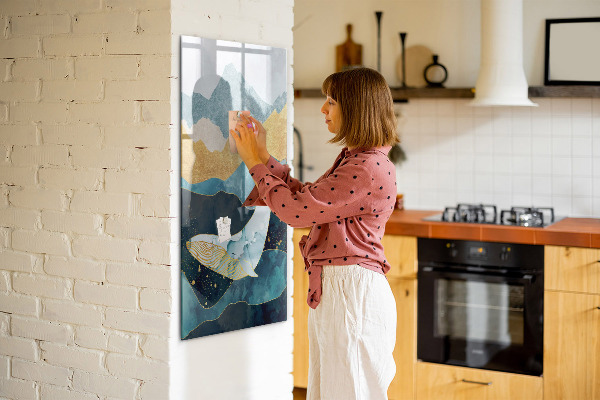 Dry erase board magnetic Creative board for photos and notes