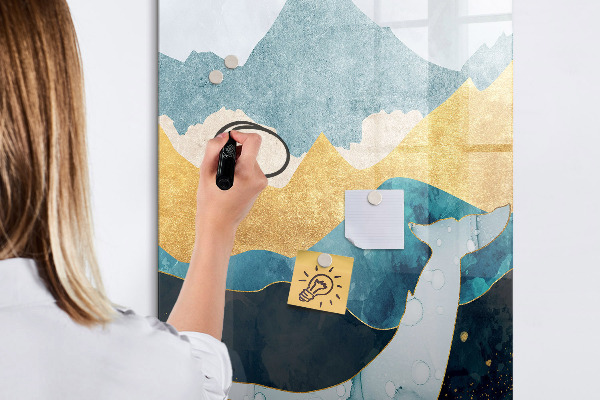 Dry erase board magnetic Creative board for photos and notes