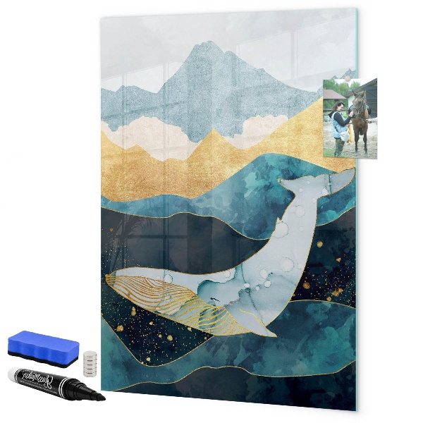 Dry erase board magnetic Creative board for photos and notes