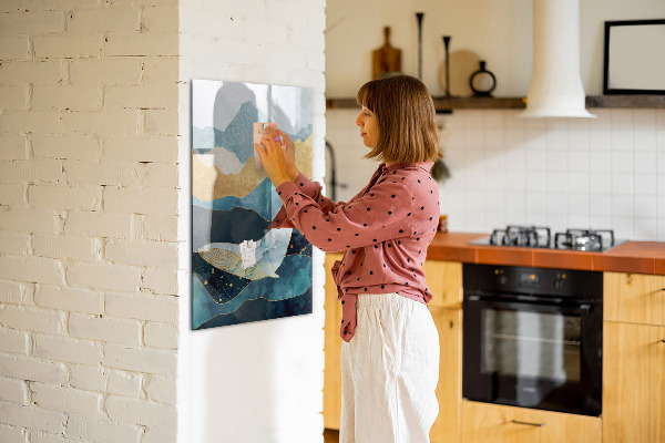 Dry erase board magnetic Creative board for photos and notes