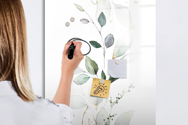 Magnetic dry erase board Stylish board for photos and notes