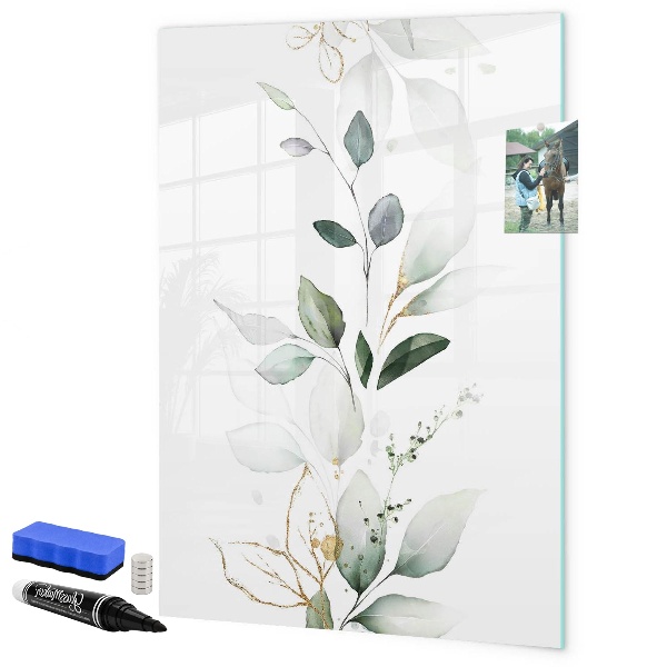 Magnetic dry erase board Stylish board for photos and notes