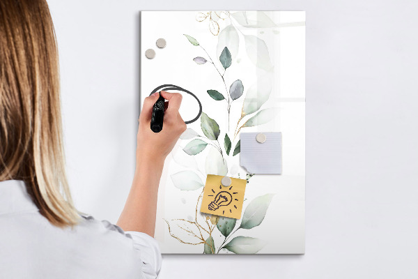 Magnetic dry erase board Stylish board for photos and notes