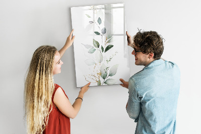 Magnetic dry erase board Stylish board for photos and notes