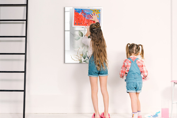 Magnetic dry erase board Stylish board for photos and notes