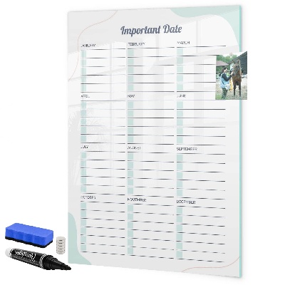 Magnetic dry erase board Planner for important dates and photos
