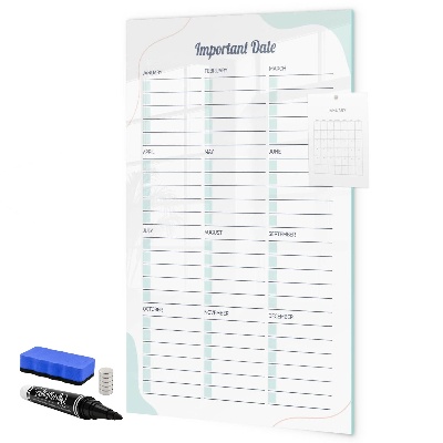 Magnetic dry erase board Planner for important dates and photos