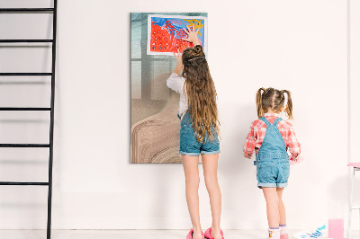 Dry erase board magnetic A colorful board for notes and photos