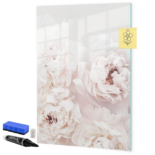 Magnetic dry erase board Floral collage with memories and notes