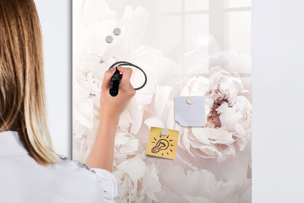 Magnetic dry erase board Floral collage with memories and notes