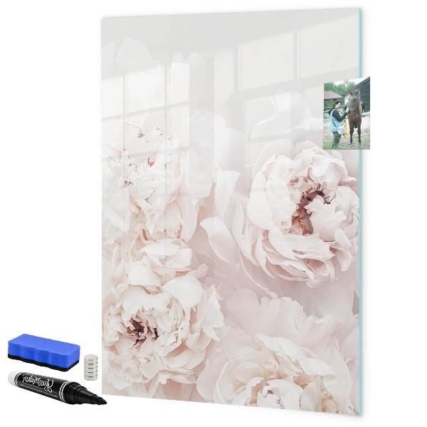 Magnetic dry erase board Floral collage with memories and notes
