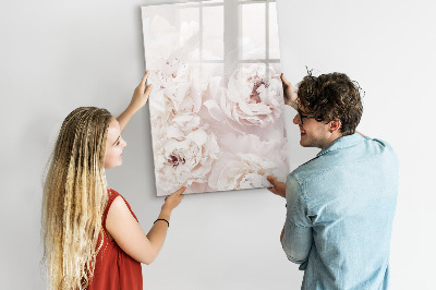 Magnetic dry erase board Floral collage with memories and notes