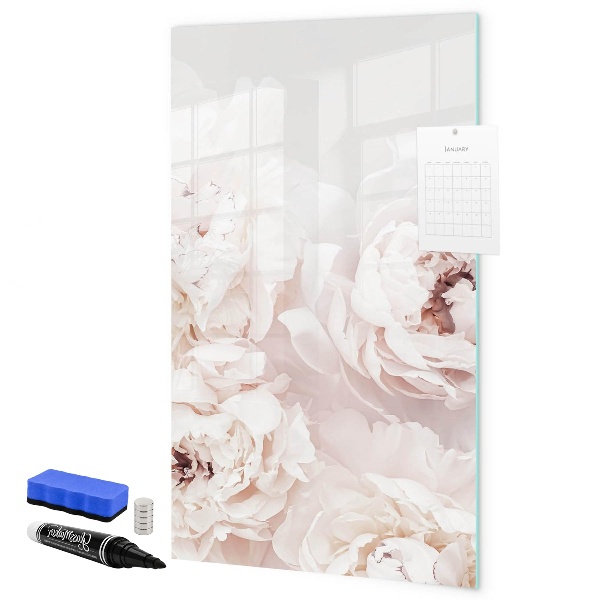 Magnetic dry erase board Floral collage with memories and notes