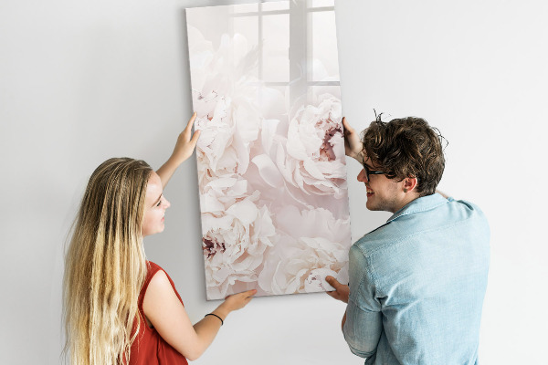 Magnetic dry erase board Floral collage with memories and notes