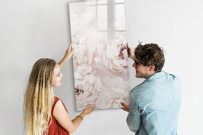 Magnetic dry erase board Floral collage with memories and notes