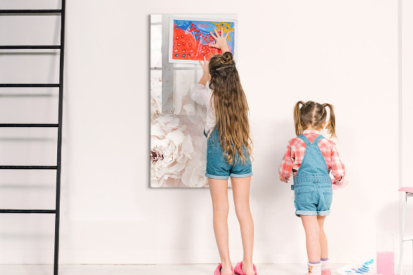 Magnetic dry erase board Floral collage with memories and notes
