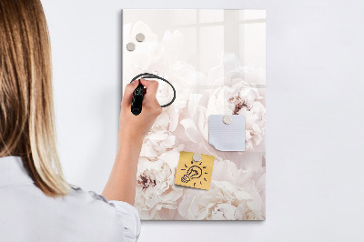 Magnetic dry erase board Floral collage with memories and notes