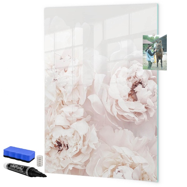 Magnetic dry erase board Floral collage with memories and notes