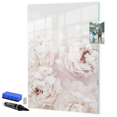 Magnetic dry erase board Floral collage with memories and notes