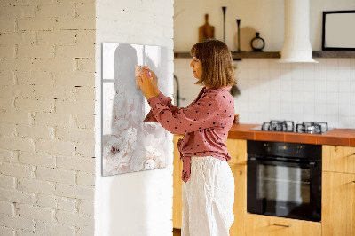 Magnetic dry erase board Floral collage with memories and notes