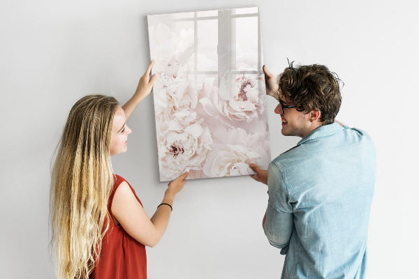 Magnetic dry erase board Floral collage with memories and notes