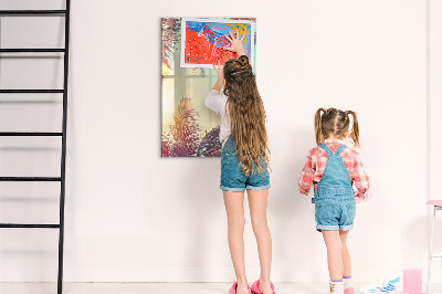 Dry erase board magnetic Creative board for photos and notes
