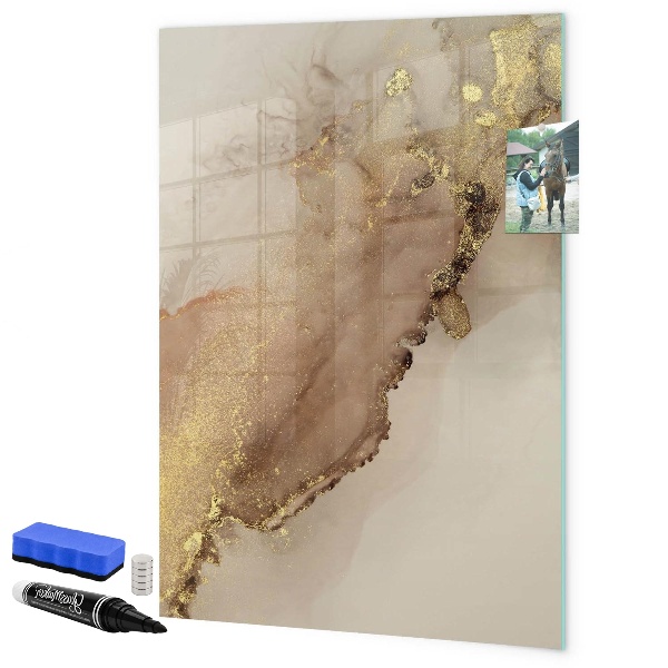 Dry erase board magnetic Stylish board for photos and notes