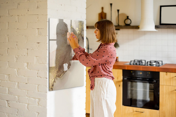 Dry erase board magnetic Stylish board for photos and notes