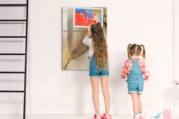 Dry erase board magnetic Stylish board for photos and notes