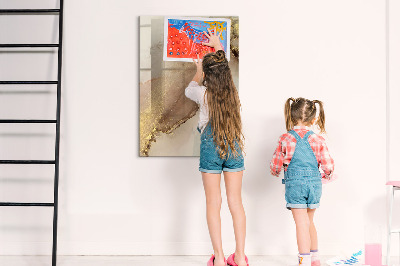 Dry erase board magnetic Stylish board for photos and notes