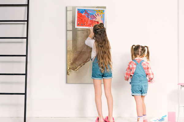 Dry erase board magnetic Stylish board for photos and notes