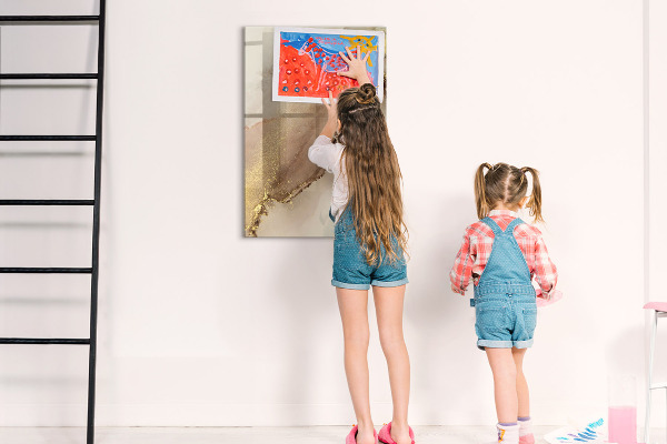 Dry erase board magnetic Stylish board for photos and notes