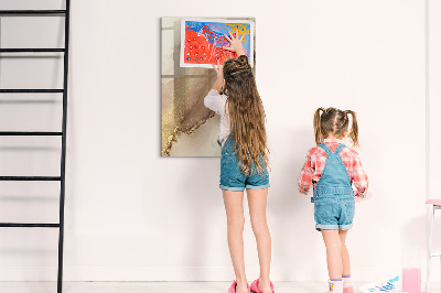 Dry erase board magnetic Stylish board for photos and notes