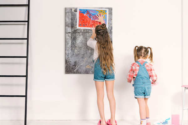 Dry erase board magnetic Memo board with magnets and photos
