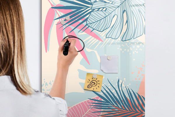 Magnetic dry erase board A colorful board for photos and notes