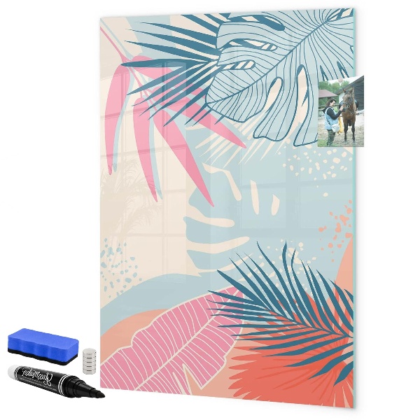 Magnetic dry erase board A colorful board for photos and notes
