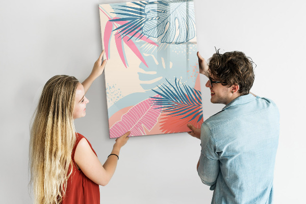 Magnetic dry erase board A colorful board for photos and notes