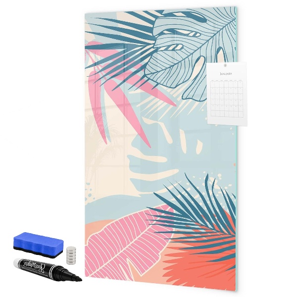 Magnetic dry erase board A colorful board for photos and notes