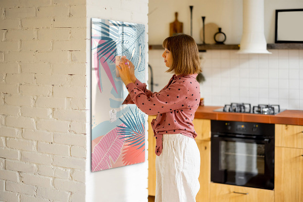 Magnetic dry erase board A colorful board for photos and notes