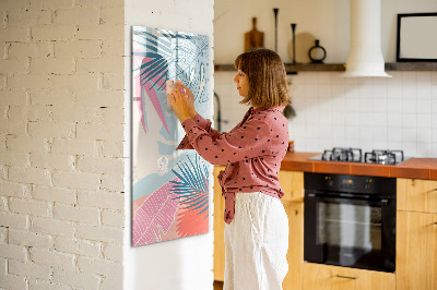 Magnetic dry erase board A colorful board for photos and notes