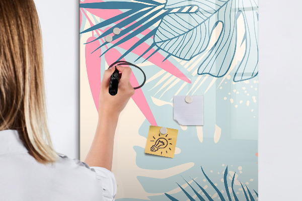 Magnetic dry erase board A colorful board for photos and notes