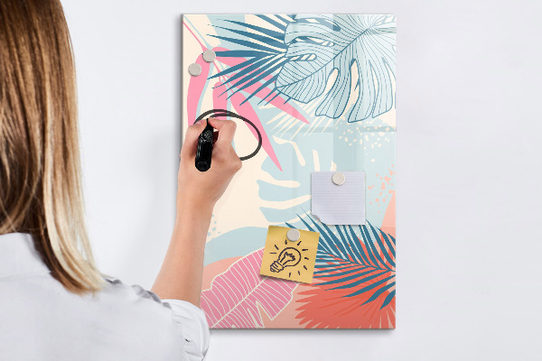 Magnetic dry erase board A colorful board for photos and notes