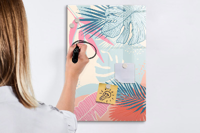 Magnetic dry erase board A colorful board for photos and notes