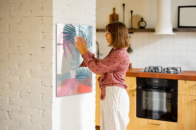Magnetic dry erase board A colorful board for photos and notes