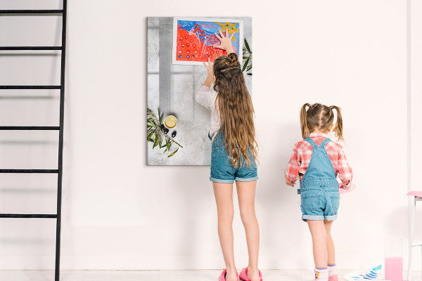 Dry erase board magnetic Modern board for notes and photos